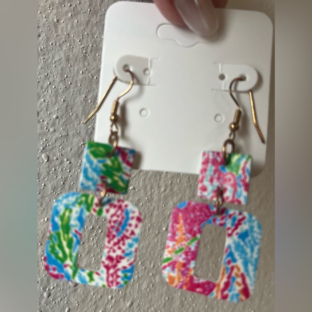 Lilly Pulitzer Multicolor Statement Earrings - Picture 5 of 5
